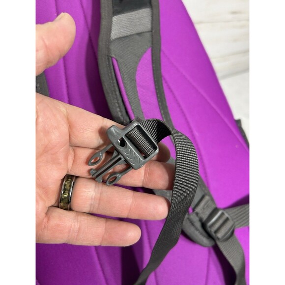 North Face Jester Backpack Hiking Camping Bag Purple Gray Womens Girls sleeping